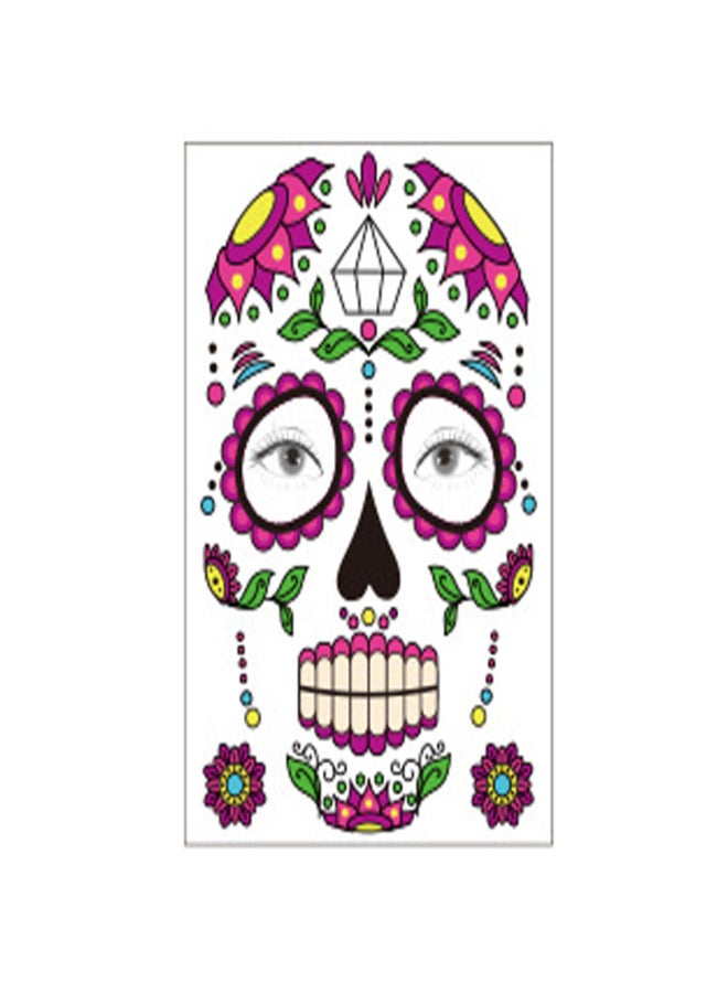 ملصقات وشم الوجه المؤقتة للهالوين، ملصقات مكياج الهالوين، ملصقات وشم الوجه على شكل حلوى لحفلات التنكر - Image 2