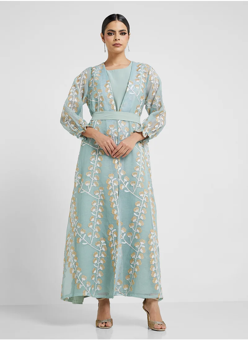 خزانة Open Printed Abaya