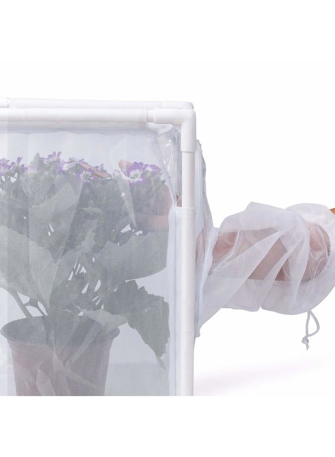 RESTCLOUD Monarch Butterfly Habitat Cage, Outdoor Insect Mesh Cage Terrarium 16" x 12" x 16" - Image 4