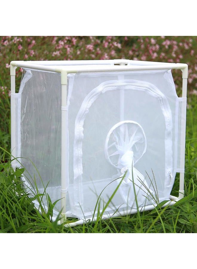 RESTCLOUD Monarch Butterfly Habitat Cage, Outdoor Insect Mesh Cage Terrarium 16" x 12" x 16" - Image 1