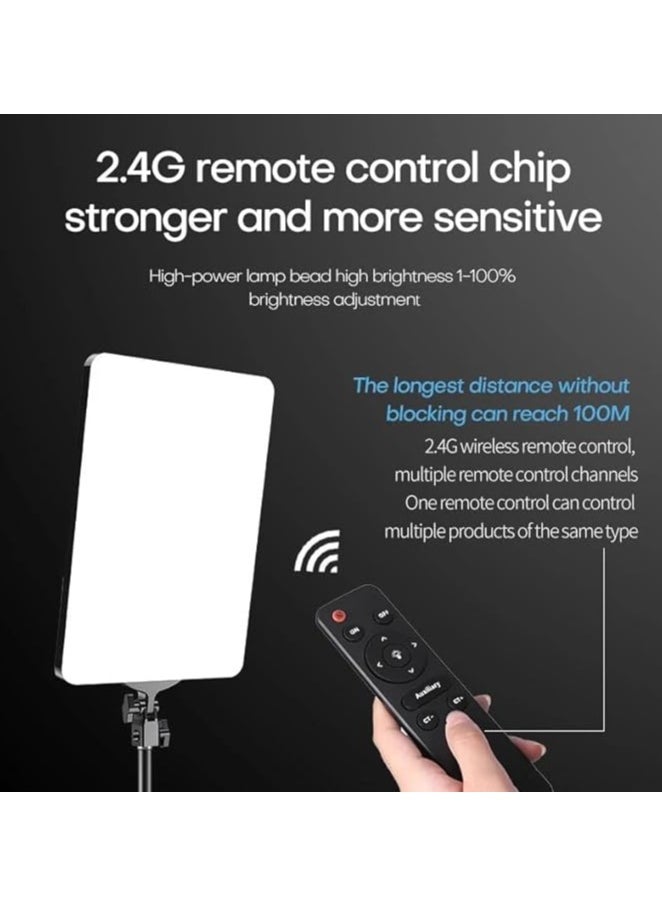 PL - PL-48 19inch Large Panel Photographic Led Fill Light With Remote And Tripod Stand Microphone Super Clamp For Video Recording And Photo Shooting - Image 1