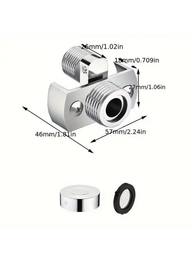 2pcs Copper Alloy 90 Degree Elbow Adapter Rotating Angle Valve for Shower Faucet - Image 4