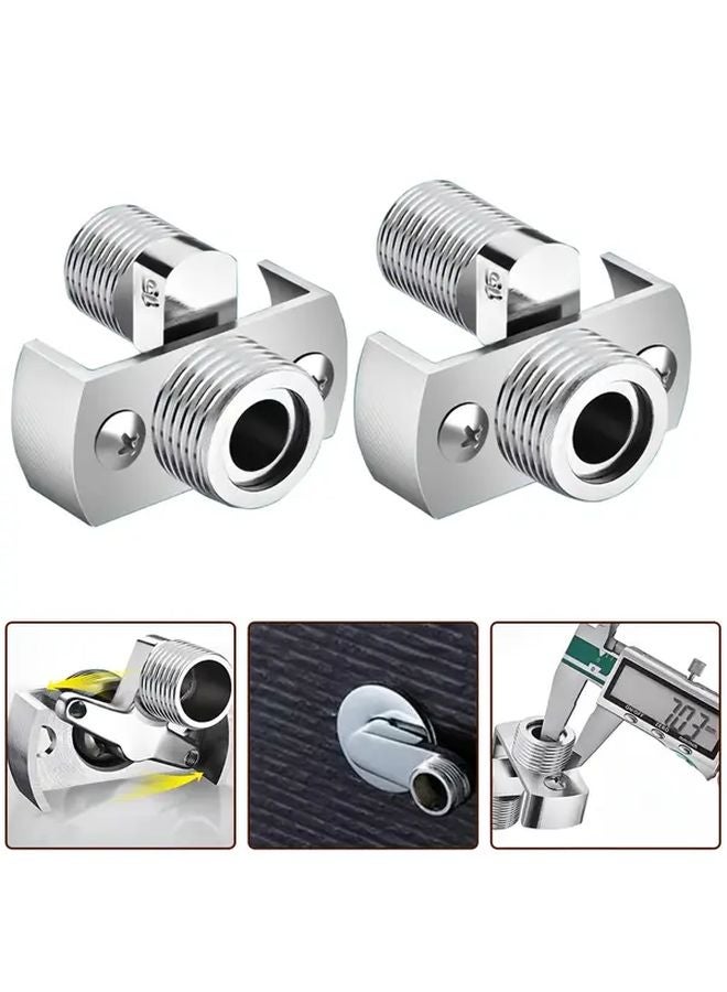 2pcs Copper Alloy 90 Degree Elbow Adapter Rotating Angle Valve for Shower Faucet - Image 5