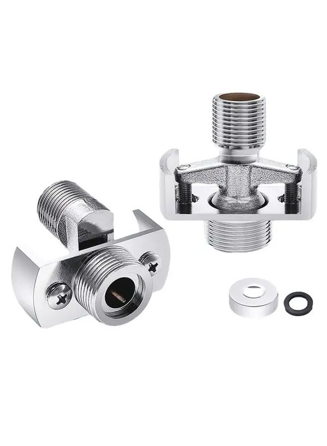 2pcs Copper Alloy 90 Degree Elbow Adapter Rotating Angle Valve for Shower Faucet - Image 2