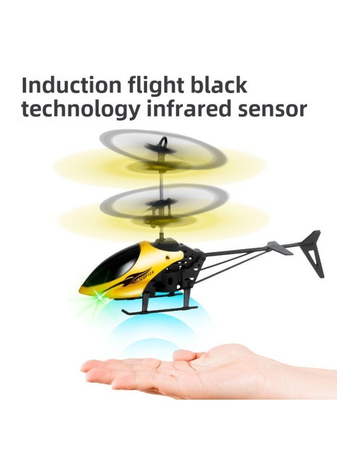 Shake The Sound Of The Same Induction Aircraft Aircraft Children's Flight Remote Control Fall-resistant Helicopter Stall Charging Toys Wholesale-Color:Blue Sensor + Remote Control  - Image 3