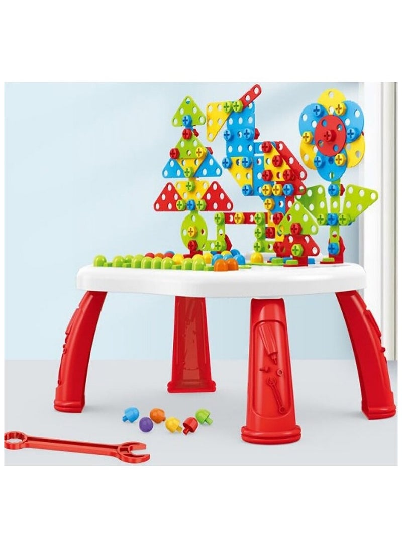 Toy Box DIY Creative Mosaic Drill Set Puzzle Toy Assembly Engineering Blocks Building Peg Board Set Stem Educational Toys For Kids - Image 2