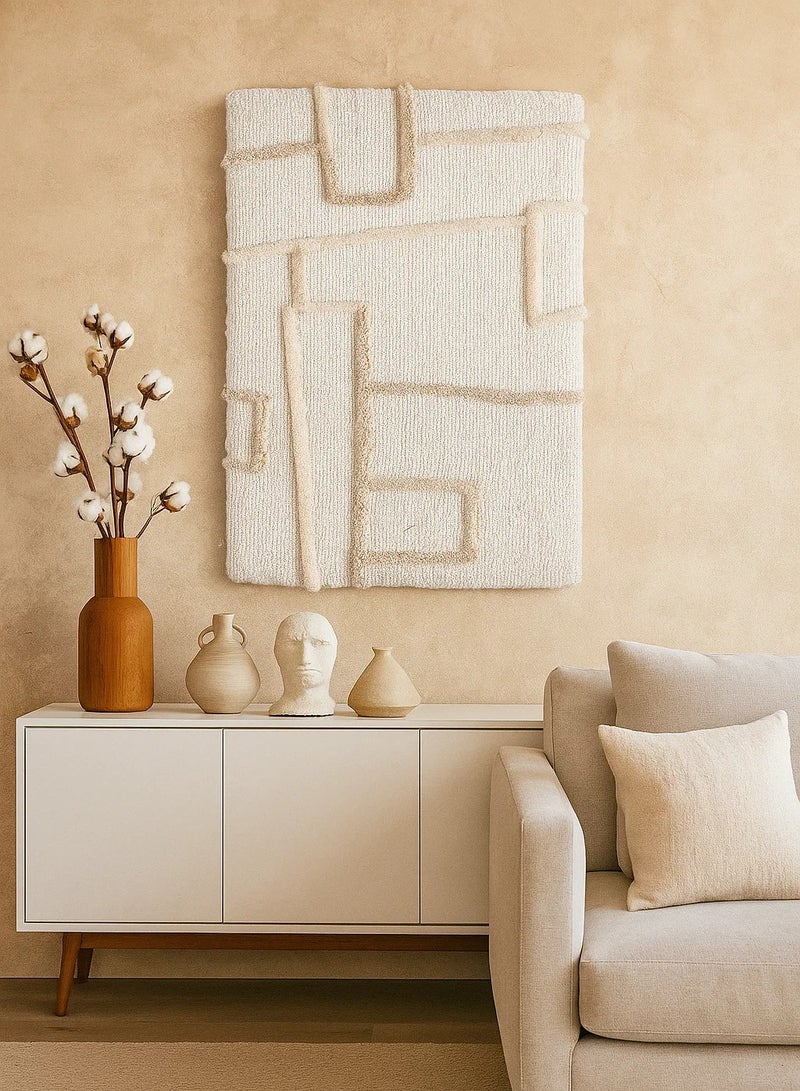 لوفت لوحة فنية جدارية بورتوفينو - صوف - هيكل من خشب MDF، الأبعاد 60*90 سم، متعددة الاستخدامات، مناسبة لغرفة النوم، المكتب، وغرفة المعيشة. - Image 1