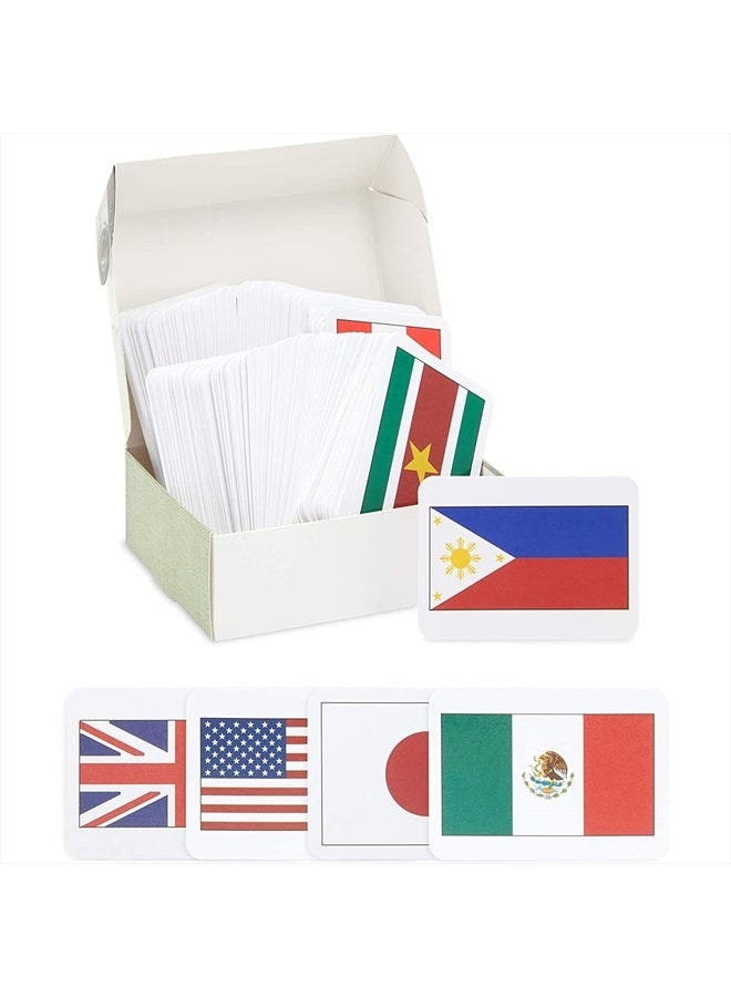 Blue Panda 205 Countries of The World Flags Flash Cards for Education - Kids Geography Country Flashcards with Continent and Capital (2.5 x 3.5 in) - Image 1