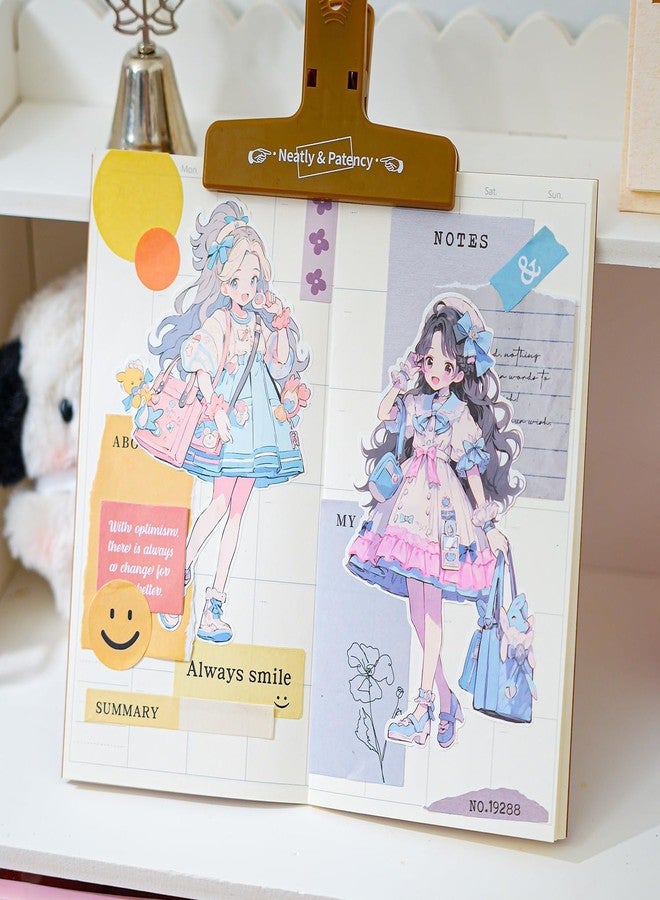 DHAVAL Charming Retro Anime Sticker Pack – Pastel Designs with Cute Cassette Tapes, Vintage TVs, Stylish Bows – Perfect for Crafting, Scrapbooking, and Creative Decoration (Pack of 1) - Image 5