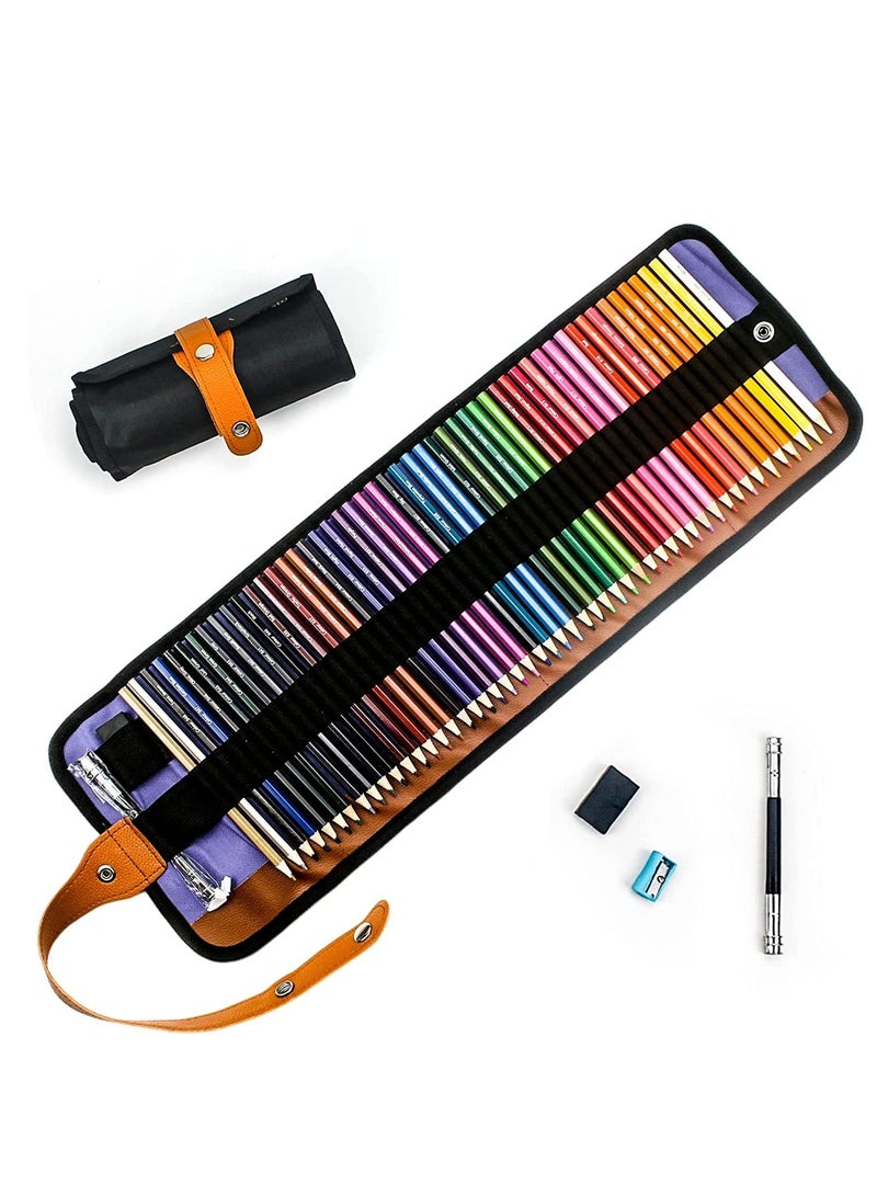 KASTWAVE Colored Pencils Set with Canvas Wrap, XingFu Tree, Extra Accessories Included, For Professional Color Mixing Painting and Sketching Daughter Oil-based Color Pencils (50 colors) - Image 1