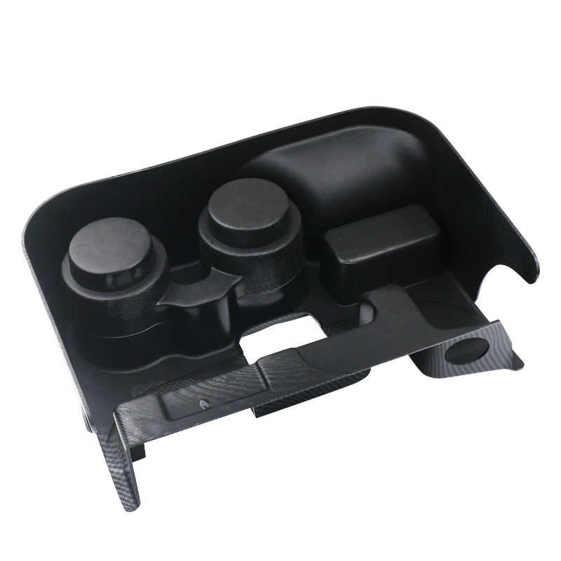 TQPONLY Carbon Fiber Cup Holder Attachment for Center Console | Compatible with 2003-2012 Dodge Ram 1500 2500 3500 Truck | Replaces SS281AZAA Front Seat Add-On Cupholder Tray Insert - Image 5