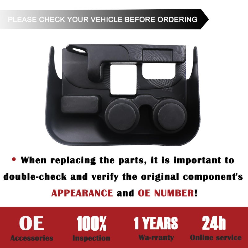 TQPONLY Carbon Fiber Cup Holder Attachment for Center Console | Compatible with 2003-2012 Dodge Ram 1500 2500 3500 Truck | Replaces SS281AZAA Front Seat Add-On Cupholder Tray Insert - Image 4