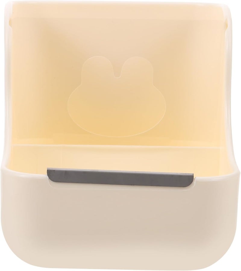 GALPADA Rabbit Hay Feeder with Anti-tip Food Bowl 2-in-1 Beige Grass Rack Pet Feeder for Guinea Pigs and Rabbits Small Animal Feeding Supplies - Image 1