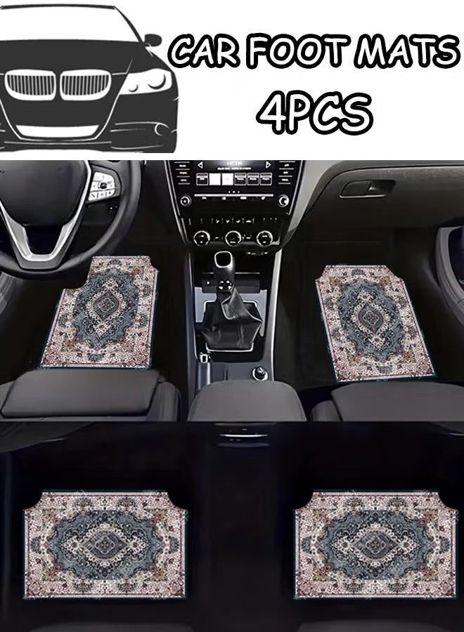 4PCS Car Floor Mats Durable Car Foot Mats Universal Floor Mat For Car Car Interior Foot Mats High-Quality Car Floor Mats Car Floor Liners All Weather Protection Suitable For Most Vehicles - Image 1