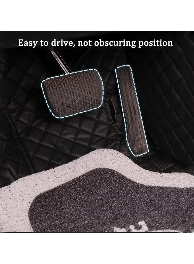 4PCS Car Floor Mats Durable Car Foot Mats Universal Floor Mat For Car Car Interior Foot Mats High-Quality Car Floor Mats Car Floor Liners All Weather Protection Suitable For Most Vehicles - Image 2
