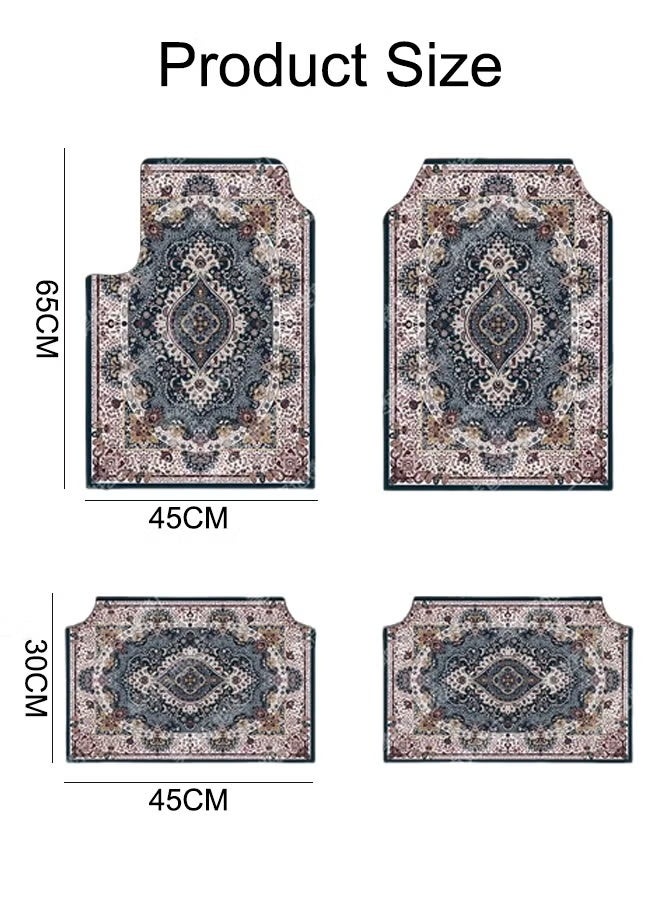 4PCS Car Floor Mats Durable Car Foot Mats Universal Floor Mat For Car Car Interior Foot Mats High-Quality Car Floor Mats Car Floor Liners All Weather Protection Suitable For Most Vehicles - Image 5