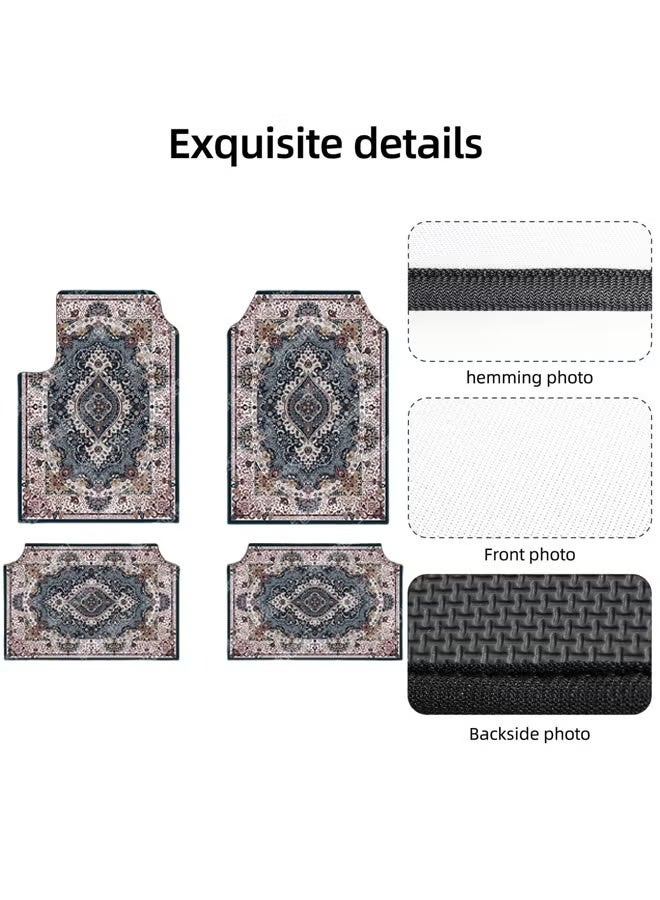 4PCS Car Floor Mats Durable Car Foot Mats Universal Floor Mat For Car Car Interior Foot Mats High-Quality Car Floor Mats Car Floor Liners All Weather Protection Suitable For Most Vehicles - Image 4