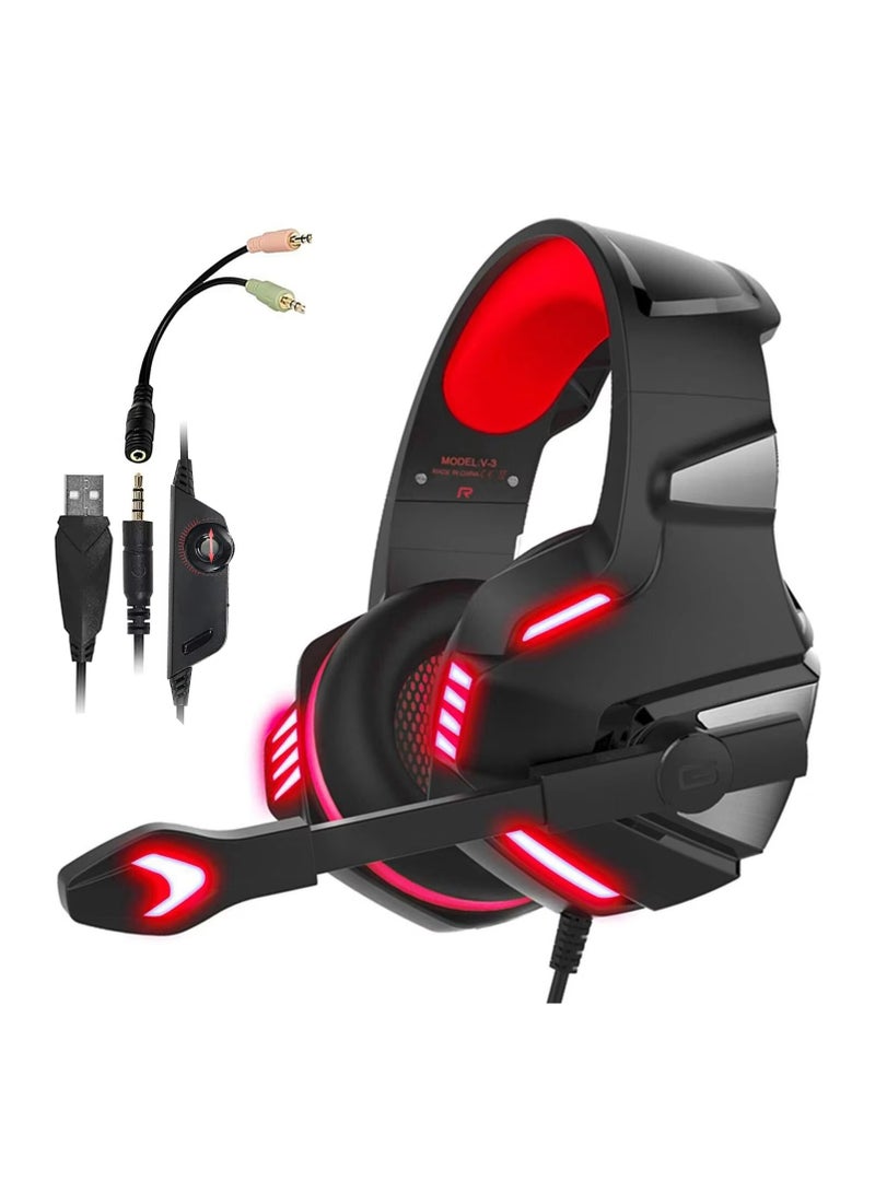 هنتر سبايدر سماعة رأس للألعاب فوق الأذن لأجهزة Xbox One، وPS4، والكمبيوتر الشخصي، وPS5، والهواتف المحمولة، وأجهزة الكمبيوتر المحمول، والكمبيوتر اللوحي - Image 1