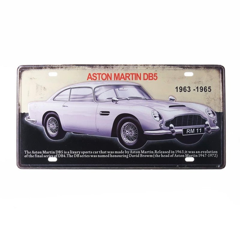 Eazywagon Aston Martin DB5 Multipurpose Metal Signs - License Wall Plate, Decorative Car Tag - Ideal for Cafe, Restaurant, Shop, Home, Hotel, Club, Office, Living Area - Image 1