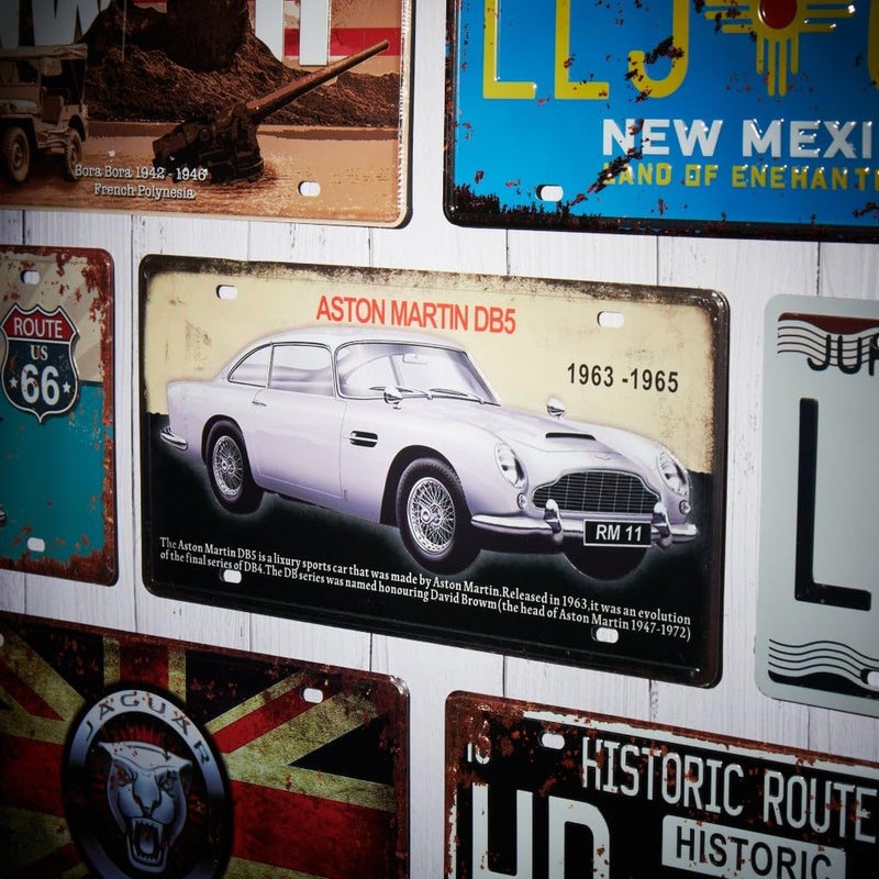 Eazywagon Aston Martin DB5 Multipurpose Metal Signs - License Wall Plate, Decorative Car Tag - Ideal for Cafe, Restaurant, Shop, Home, Hotel, Club, Office, Living Area - Image 2