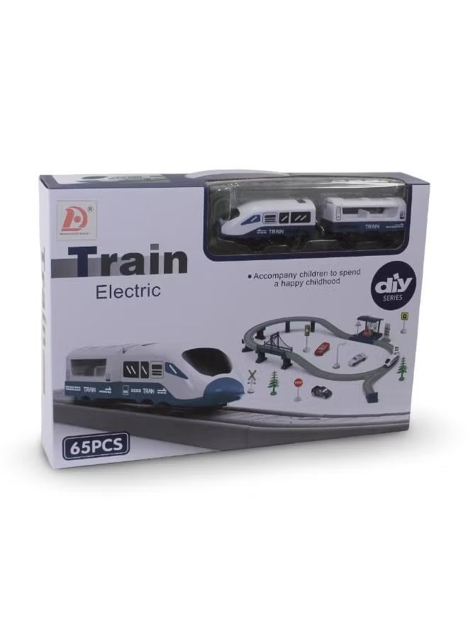 OKO DIY Electric Train Toy Set - 65 Pieces - Image 1