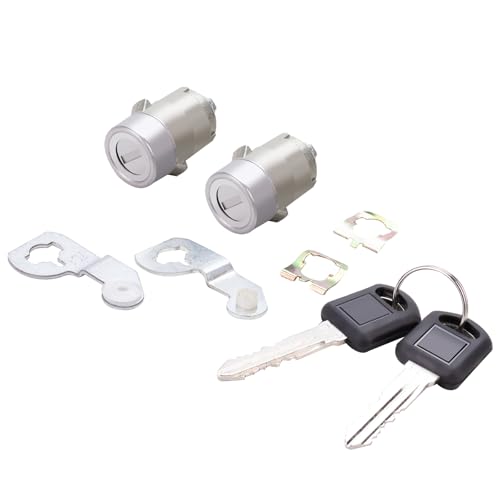 MWMNUN 1 Pair Door Lock Cylinder Set w 2 Key for GMC Sierra 3500 2500 1500 YukonChevy Silverado Tahoe SuburbanHummer H2Cadillac Front Left Right Door Lock Tumbler 15298924 - Image 1