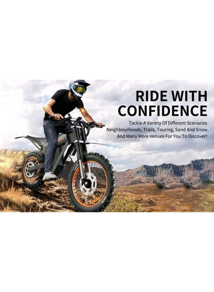 كي يو جي أو أو دراجة كهربائية KUGOO Wish 01، محرك بدون فرشاة بقوة 1500 واط، 48 فولت 21 أمبير/ساعة، مع فرامل هيدروليكية، أقصى حمل 120 كجم، سرعة 20-35-50 كم، مع خوذة وسترة هدايا. - Image 3