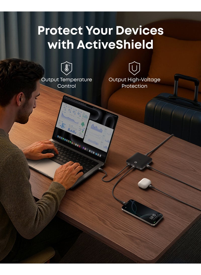 Anker Nano Charger, 6-Port Charging Station With Ultra-Fast 130W Output, 4 USB C, 2 USB A Ports, Compact and Stylish, For iPhone 16/15/14 Series, iPad, MacBook, Pixel, Galaxy, and More(Non-Battery) - - Image 2