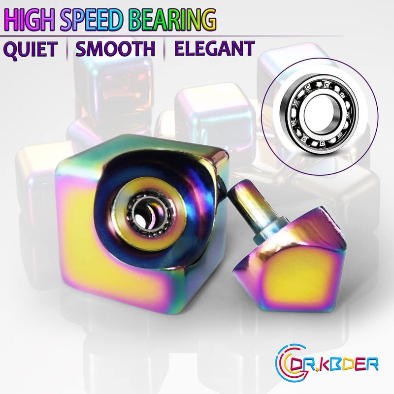 Dr.Kbder Fidget Spinner Toys Cube Adults, Easter Basket Stuffers for Teen Boys Metal Cool Stuff Desk Gadgets Office Toy for Teen Boy Small Anxiety Figette Sensory Toy ADHD Tool Fingears Figet Stress Gifts - Image 4