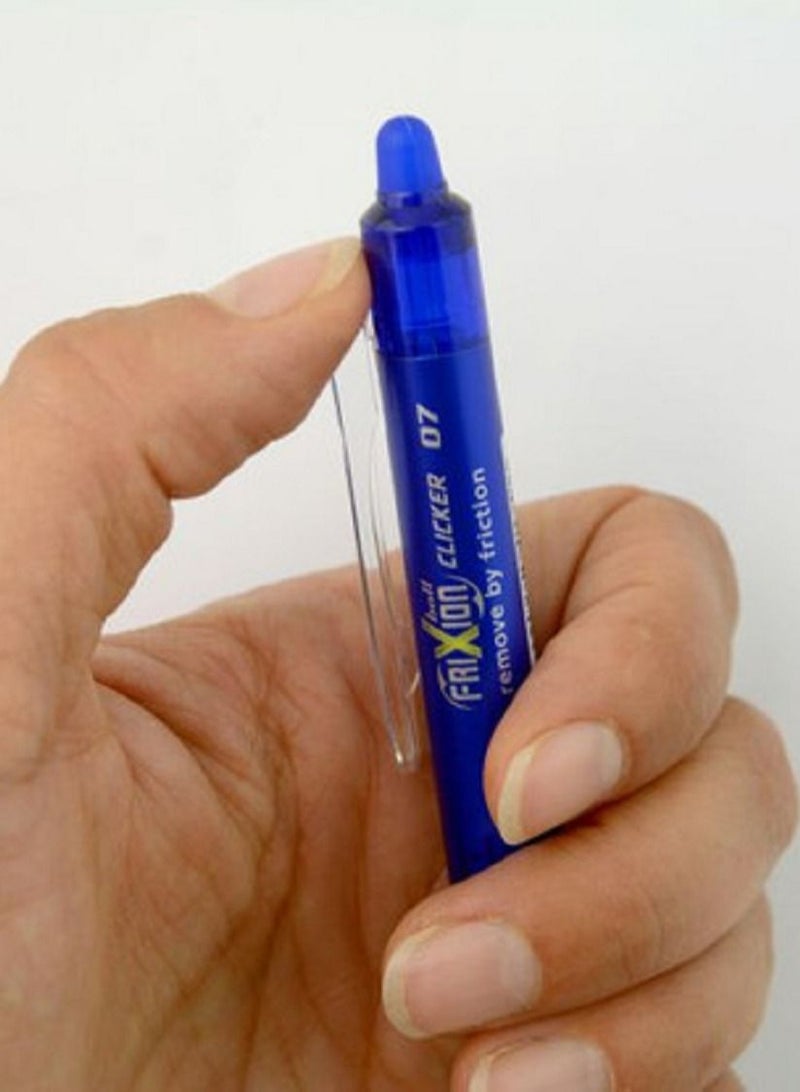 PILOT قلم بايلوت فريكسون كليكر 0.7 مم 12 قطعة قابل للسحب وقابل للمسح جيل رولر باللون الأزرق - Image 5