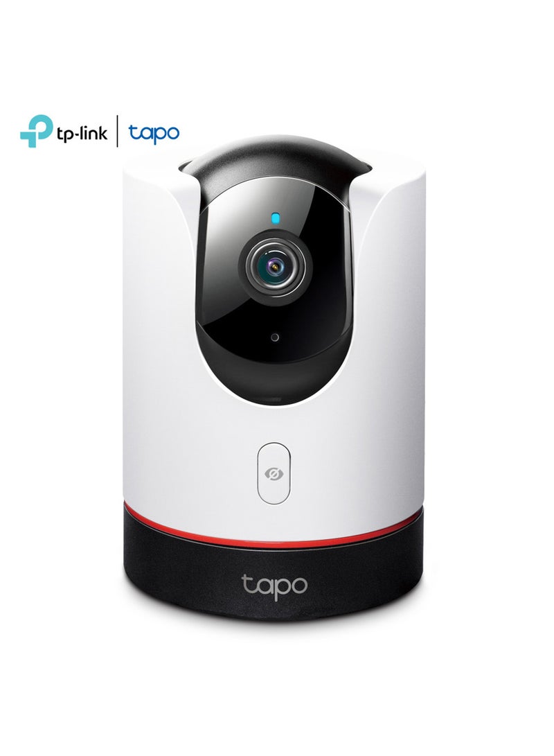 تي بي لينك كاميرا مراقبة Tapo C225 2K QHD Pan/Tilt، اكتشاف الذكاء الاصطناعي، حماية الخصوصية، مستشعر ضوء النجوم، صوت ثنائي الاتجاه، رؤية ليلية، تخزين بطاقة Cloud وSD، تعمل مع Alexa - Image 1