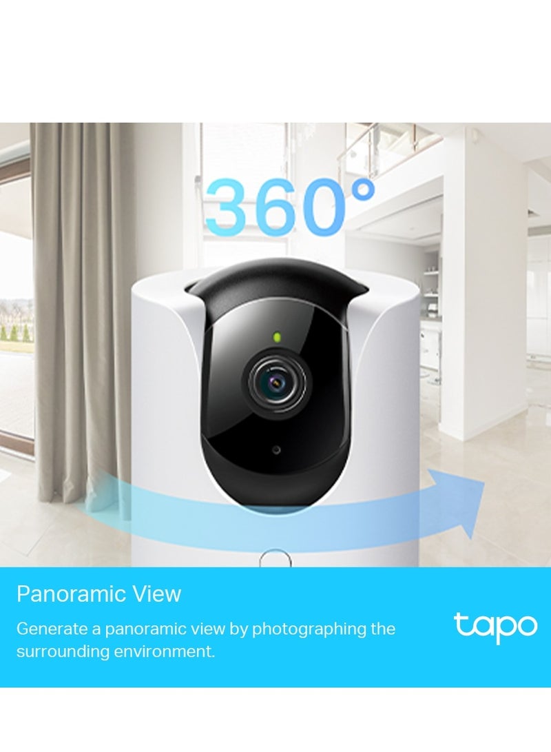 تي بي لينك كاميرا مراقبة Tapo C225 2K QHD Pan/Tilt، اكتشاف الذكاء الاصطناعي، حماية الخصوصية، مستشعر ضوء النجوم، صوت ثنائي الاتجاه، رؤية ليلية، تخزين بطاقة Cloud وSD، تعمل مع Alexa - Image 4