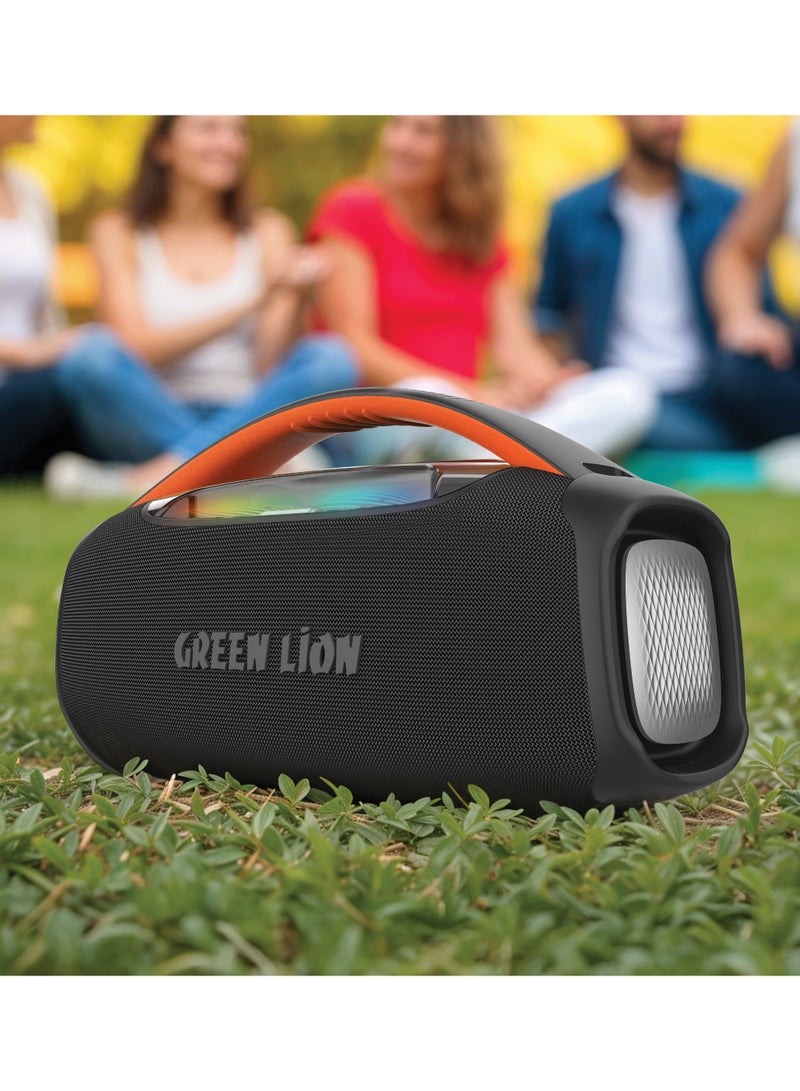 GREEN LION Beam Pro Portable Speaker with Microphone 120W / Extra Bass /  360° Audio / 8 Light Modes / Long Playing Hours /AUX/USB/TF/MIC / Music / Parties - Black - Image 2