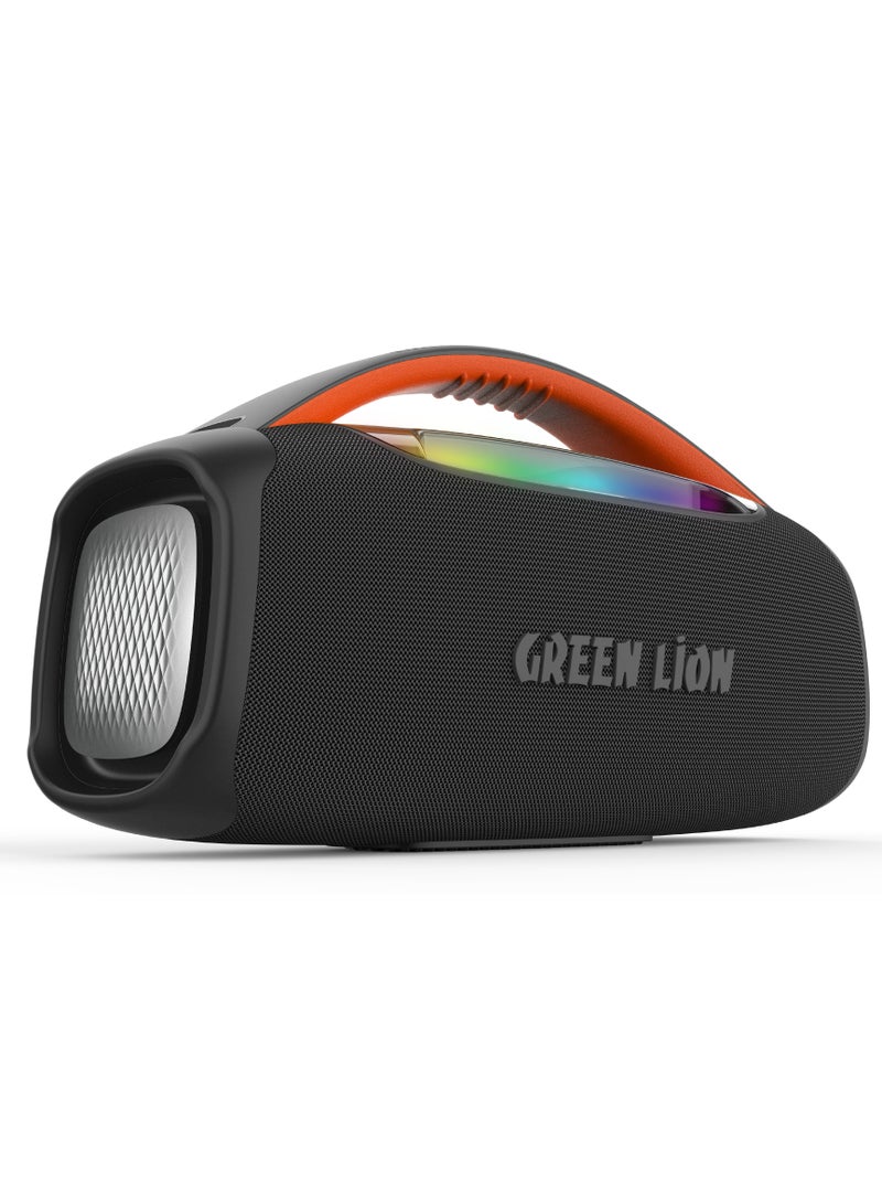 GREEN LION Beam Pro Portable Speaker with Microphone 120W / Extra Bass /  360° Audio / 8 Light Modes / Long Playing Hours /AUX/USB/TF/MIC / Music / Parties - Black - Image 1