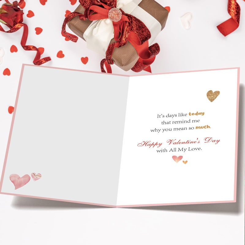 OJsensai Valentineâ€™s Day Card for Wondful Husband, Valentines Decorations Gifts Ideas from Wife - Image 2