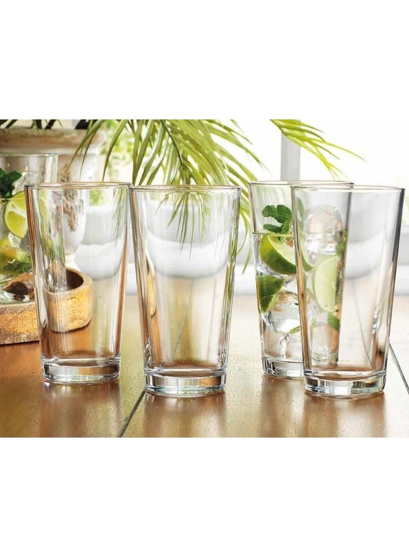 DubaiCrystal Beer Pint Glasses Set of 6, Highball Glasses 17 oz Tall Drinking Glasses Everyday Tumblers Home Bar Cocktail Glassware - Image 5
