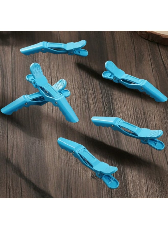 Hair Styling Clips – 6 Pieces, Blue Hair Clamps - Image 2