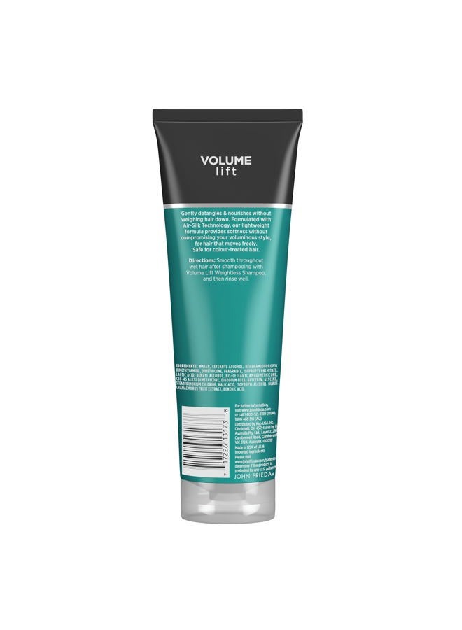 John Frieda Volume Lift Weightless Conditioner, Lightweight Volumizing Conditioner with Air-Silk Technology for Fine or Flat Hair, Adds Natural Fullness, Safe for Color-Treated Hair, 8.45 Oz - Image 5
