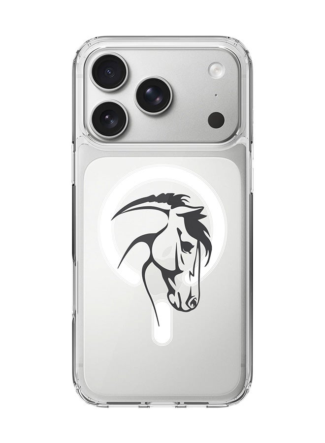 Stylizedd Classic Clear MagSafe Case for iPhone 17 Pro , Hybrid Soft Case Flexible Edges Anti Drop TPU PC Gel Thin Transparent Cover [ Designed for iPhone 17 Pro ] - ArabStallion