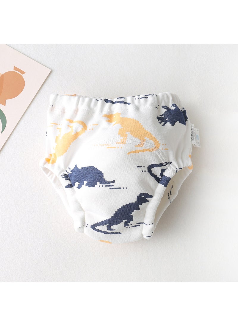 New Cotton Baby Training Pants Waterproof Breathable White Dinosaur 