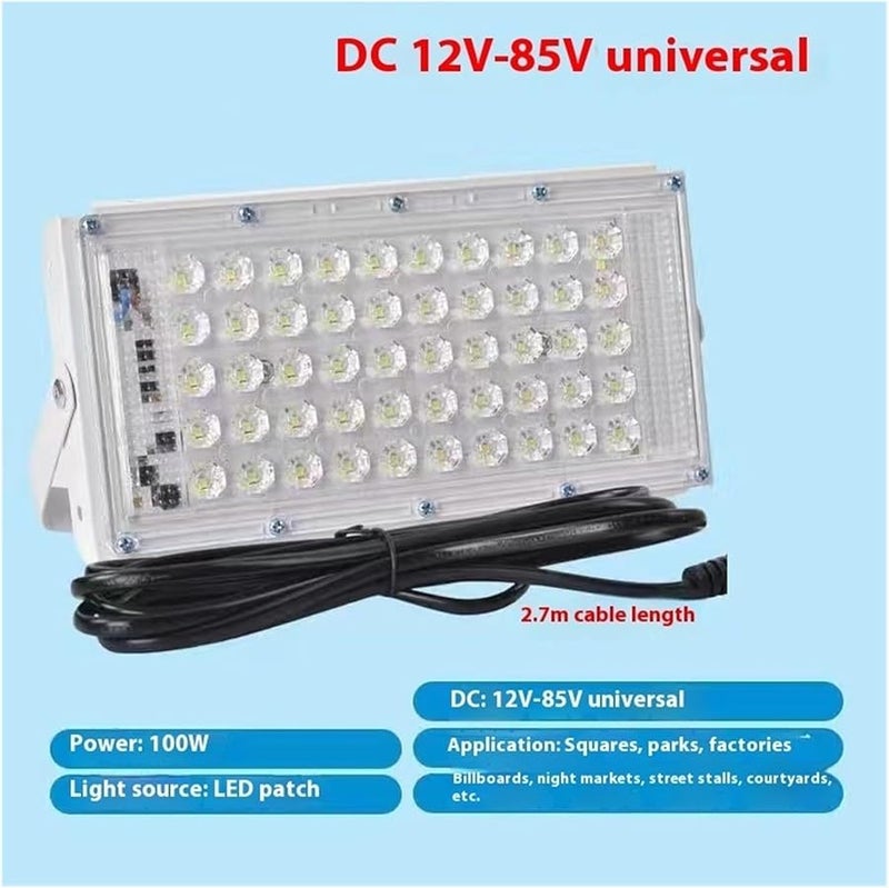 100W C 12 85V White LED Spotlight High Brightness Energy Saving DC Floodlight with Clip - Image 4
