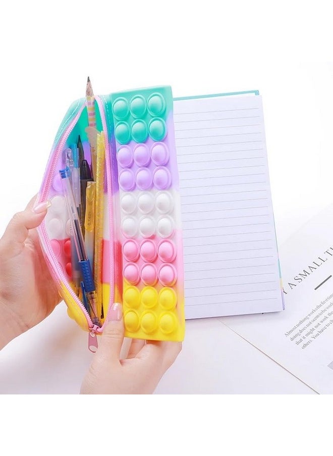 CherryBox - CherryBox Pop it Pencil Case with Diary, Combo of Fidget Popit Pouch & Diary for Kids Pop it Stationery Kit - Stationary Organizer Set/Birthday Return Gifts (Random Colour) (Unicorn) - Image 1