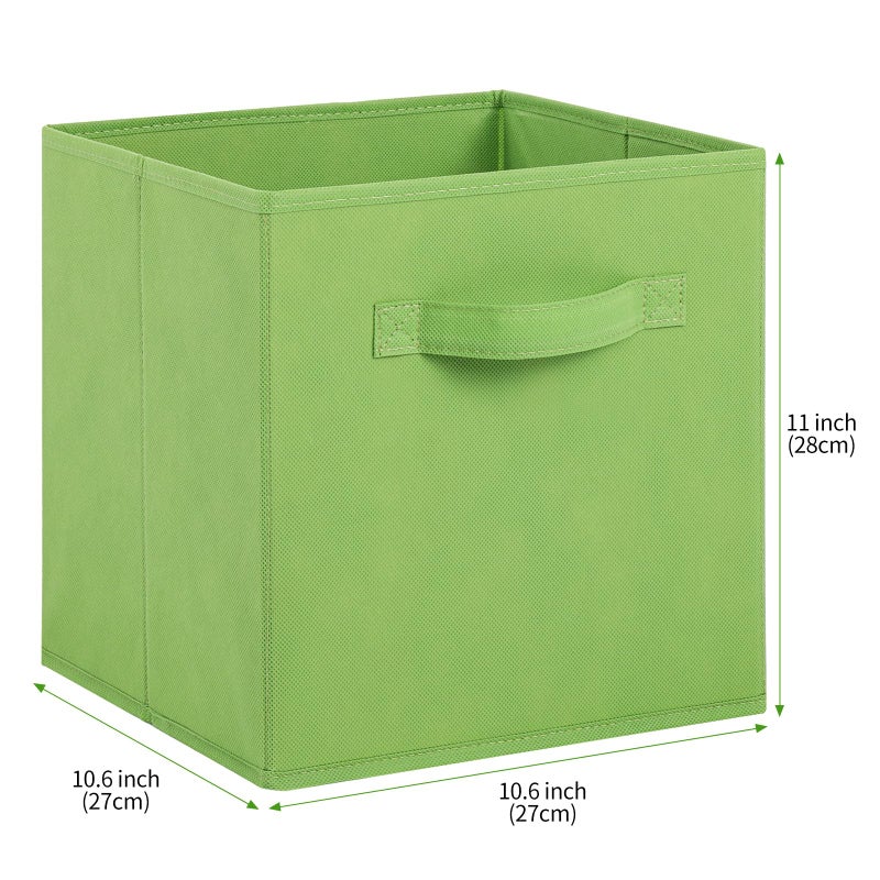 Stero Fabric Storage Bins 6 Pack Fun Colored Durable Storage Cubes with Fabric Handles Foldable Cube Baskets for Home, Kids Room, Closet and Toys Organization Multi Colors-1 - Image 2