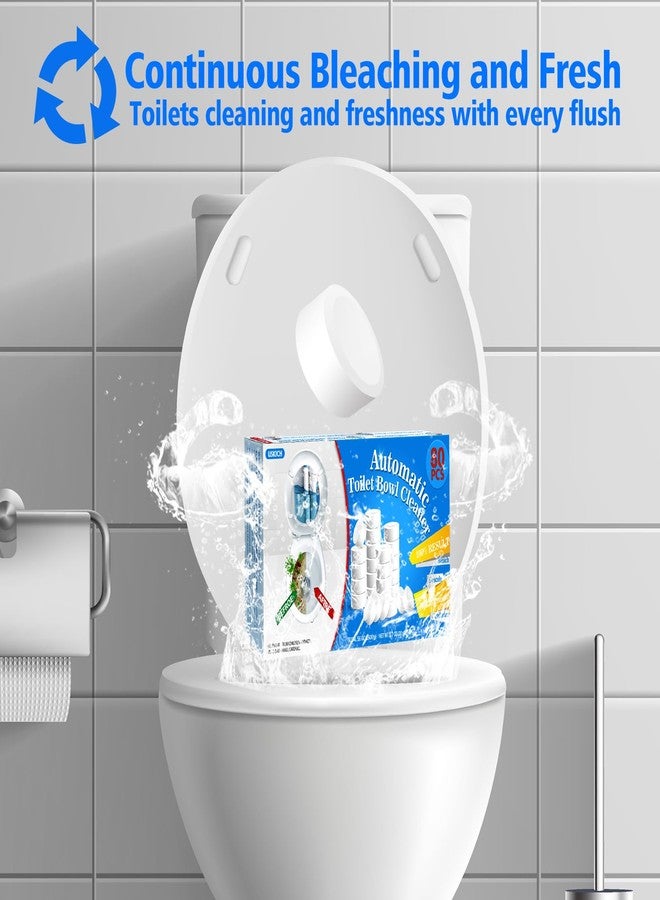 USKICH 80PCS Toilet Bowl Cleaner Tablets Bathroom Automatic Toilet Tank Cleaners with Bleach, Slow-Releasing Household Toilet Cleaners for Deodorizing - Image 2