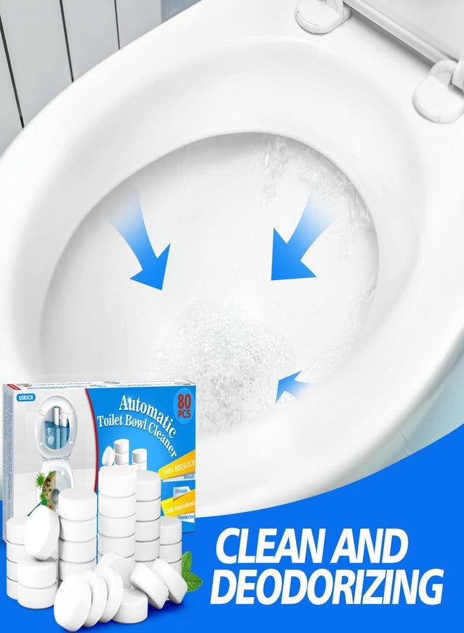 USKICH 80PCS Toilet Bowl Cleaner Tablets Bathroom Automatic Toilet Tank Cleaners with Bleach, Slow-Releasing Household Toilet Cleaners for Deodorizing - Image 3
