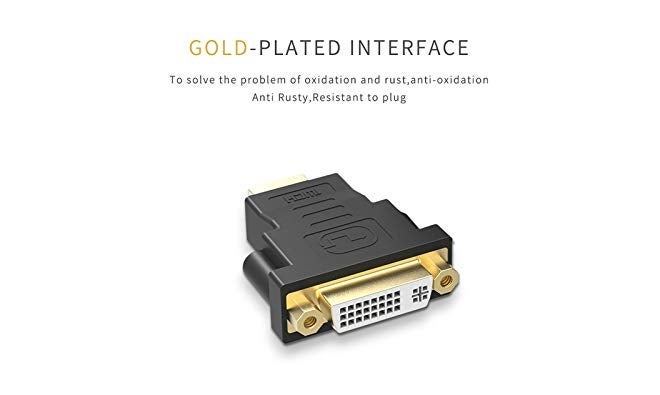 Tobo HDMI Male to DVI 24+5 Female Converter Gold-Plated 1080P HDMI to DVI Adapter Compatible with Laptop/PC/ PS3/4/TV/STB.- TD-502H - Image 4