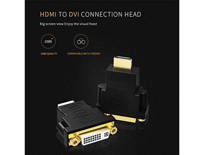 Tobo HDMI Male to DVI 24+5 Female Converter Gold-Plated 1080P HDMI to DVI Adapter Compatible with Laptop/PC/ PS3/4/TV/STB.- TD-502H - Image 3