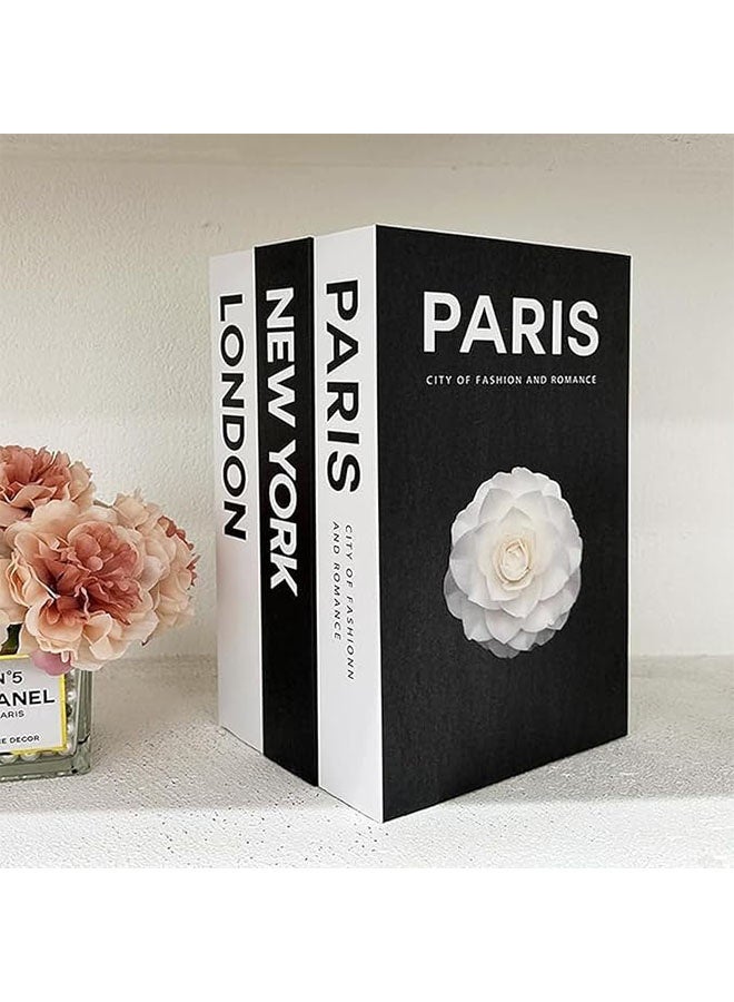 3-Piece Decorative Books Set, Faux Book Storage Box, Coffee Table Books for Home Decor, Shelf Decor Accent for Living Room, Office, Entryway - Image 4