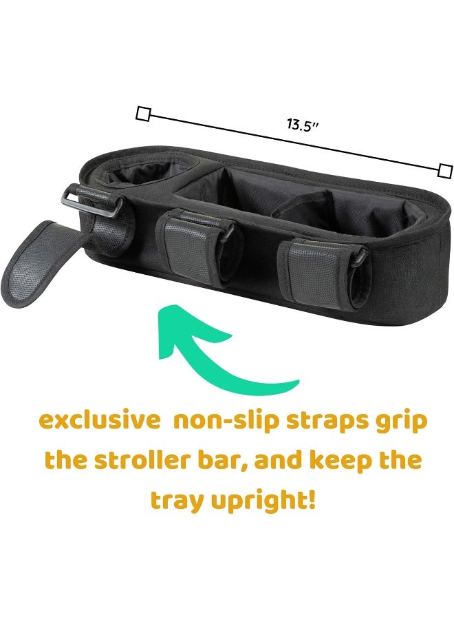 Swanoo Universal Stroller Tray With Insulated Sippy Cup Holder - Image 4