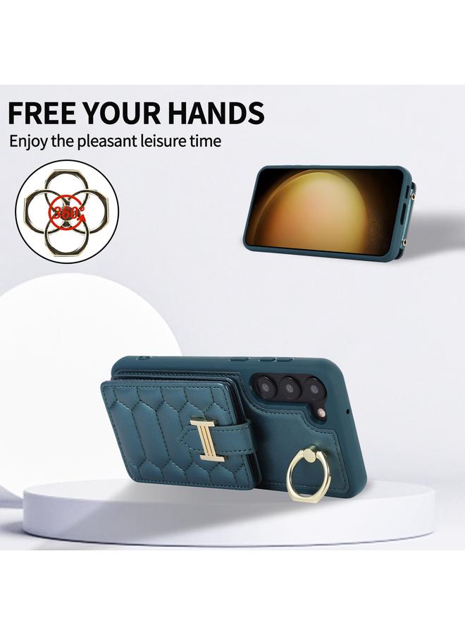 اس-توب جراب لهاتف Samsung Galaxy S21 5G مع حامل بطاقات عمودي وحلقة وحافظة هاتف مع حبل مزدوج - Image 5